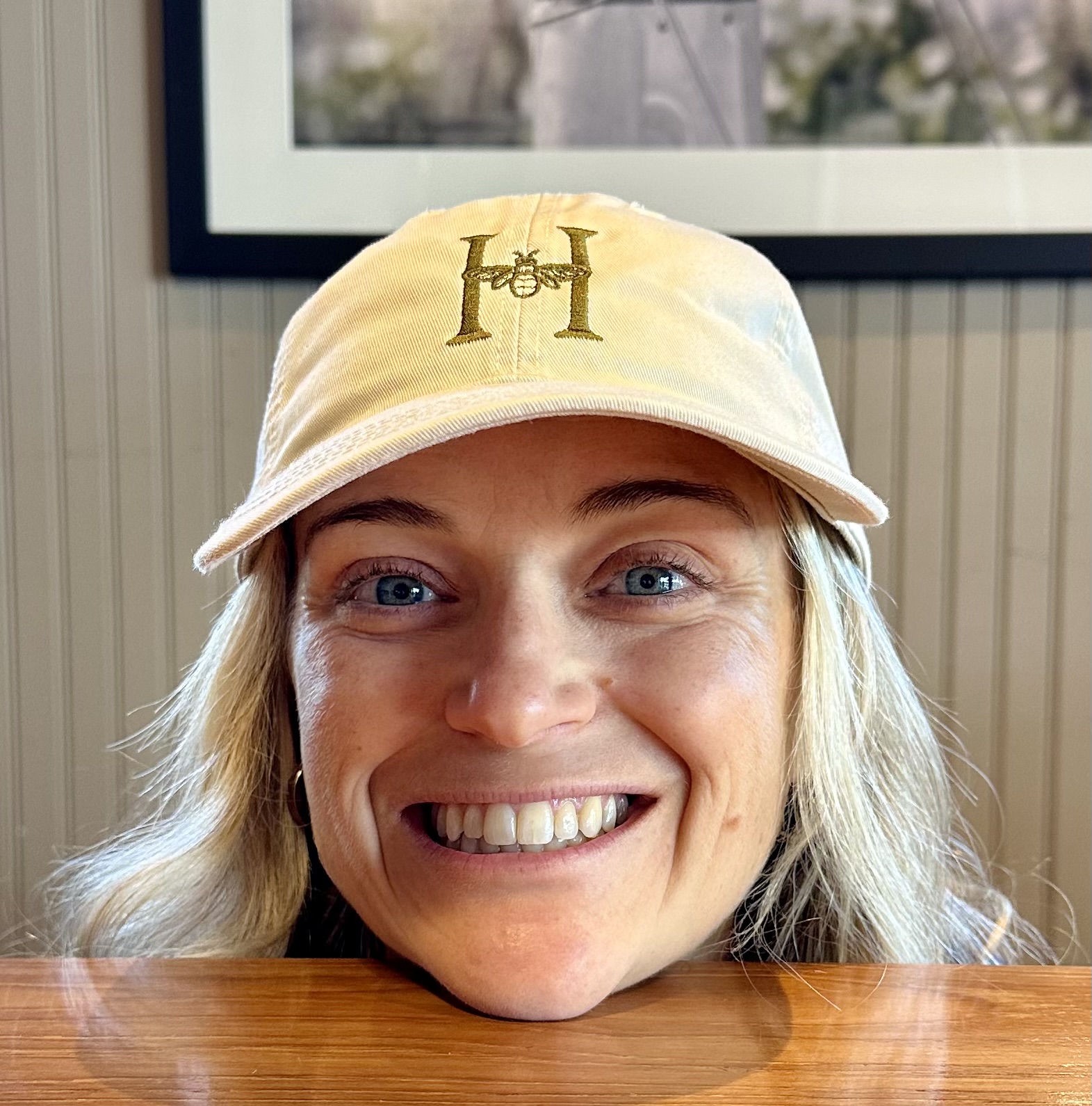 Product Image for Tan Ball Cap with Green Logo